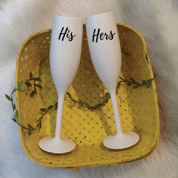 Stallion Barware White Flute Glass