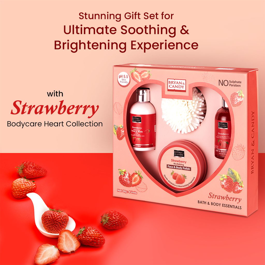 Bryan & Candy Strawberry White Heart Kit Gift Set For Women And Men view 2