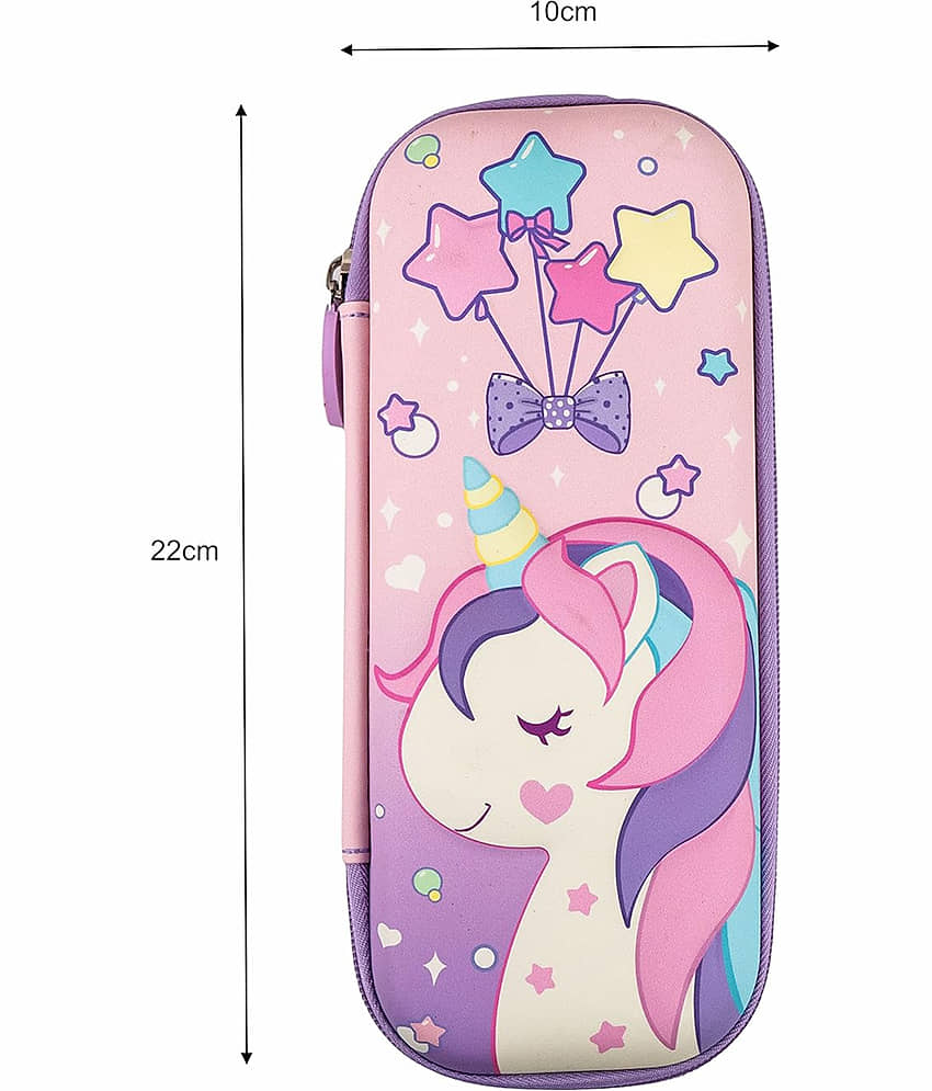 Villy Unicorn Canvas Pencil Case for Kids, Kids Pencil Pouch view 2