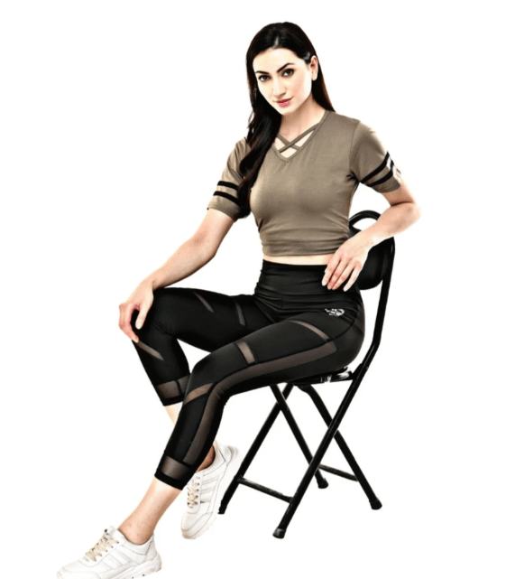 Body Smith Women's Black Active Sports Tights view 2
