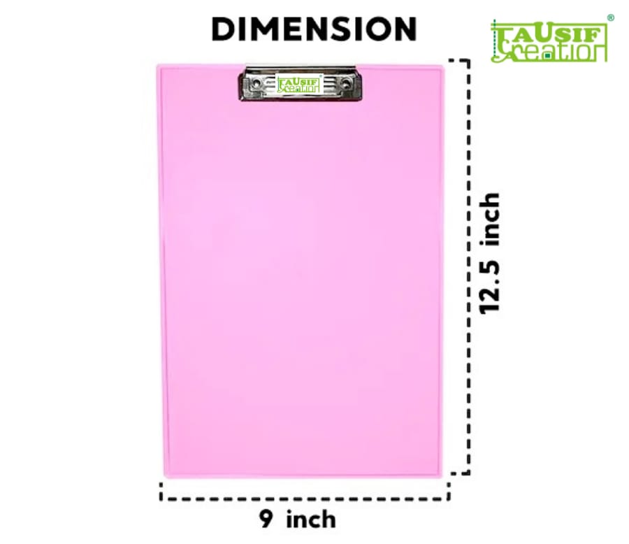 TAUSIF CREATION® Transparent Unbreakable Flexible Clear Exam Pad/Board/Clipboard Writing Board Lite-Weighted for School and Office Use (Pack of 1 Pc) view 2
