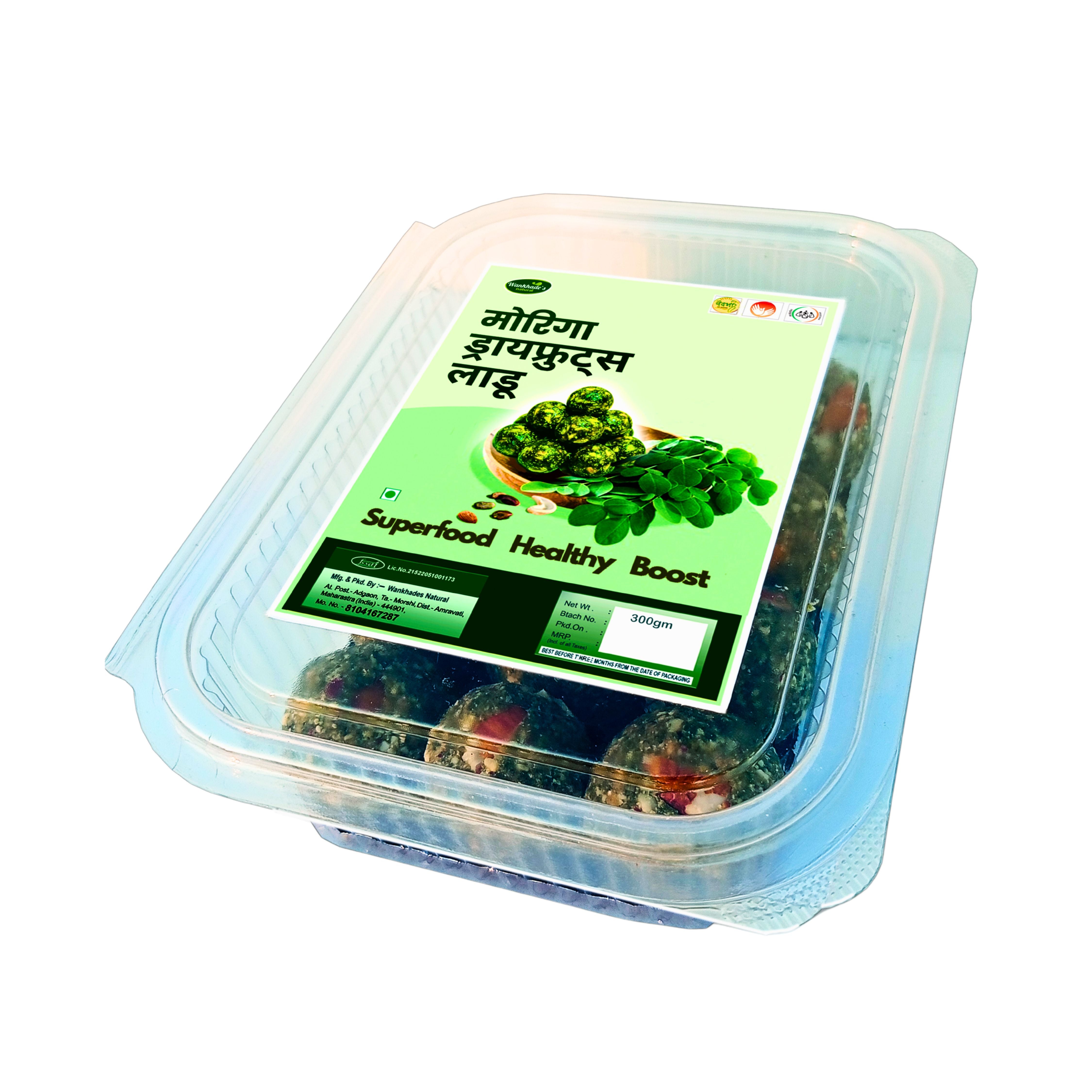Wankhade's Natural Moringa Dry Fruits Laddoo 300 g