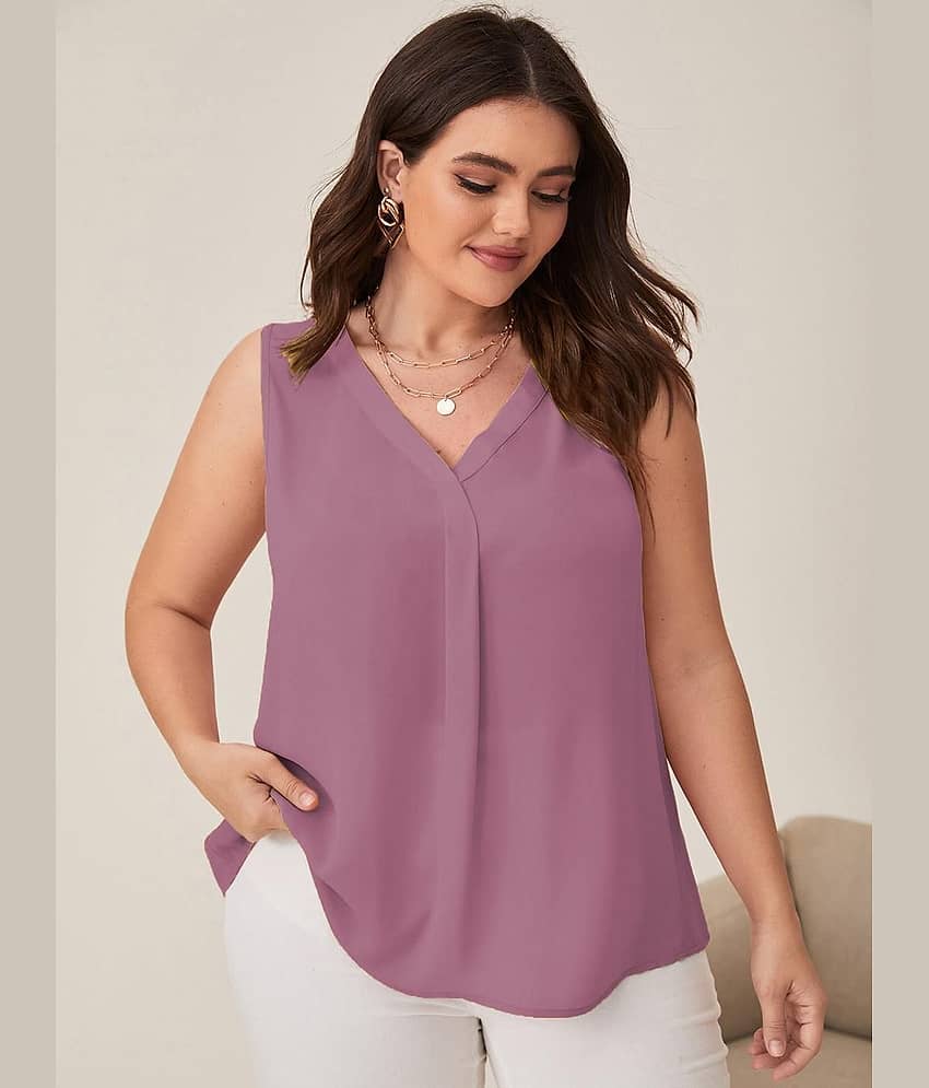 kotty Women's Lycra Regular Top ( Purple )