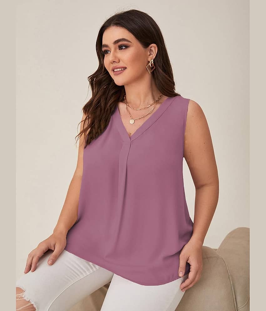 kotty Women's Lycra Regular Top ( Purple ) view 2