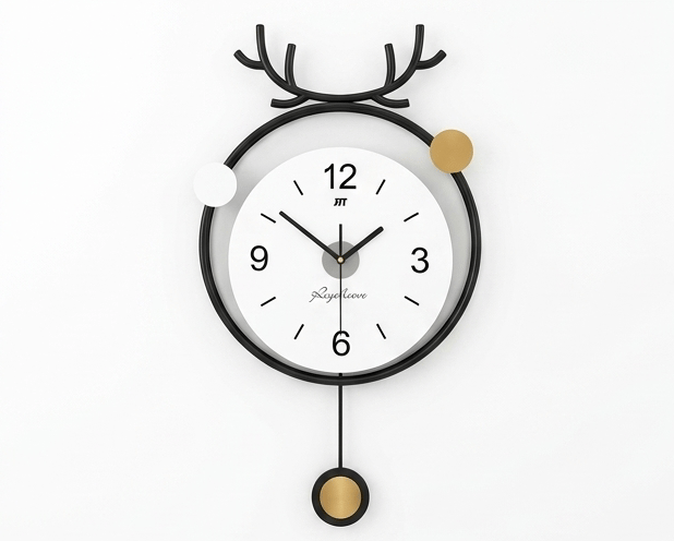Modern Luxury Pendulum Wall Clock Designed for Living Room & Bedroom modern clock for living room (30" x 18") view 2