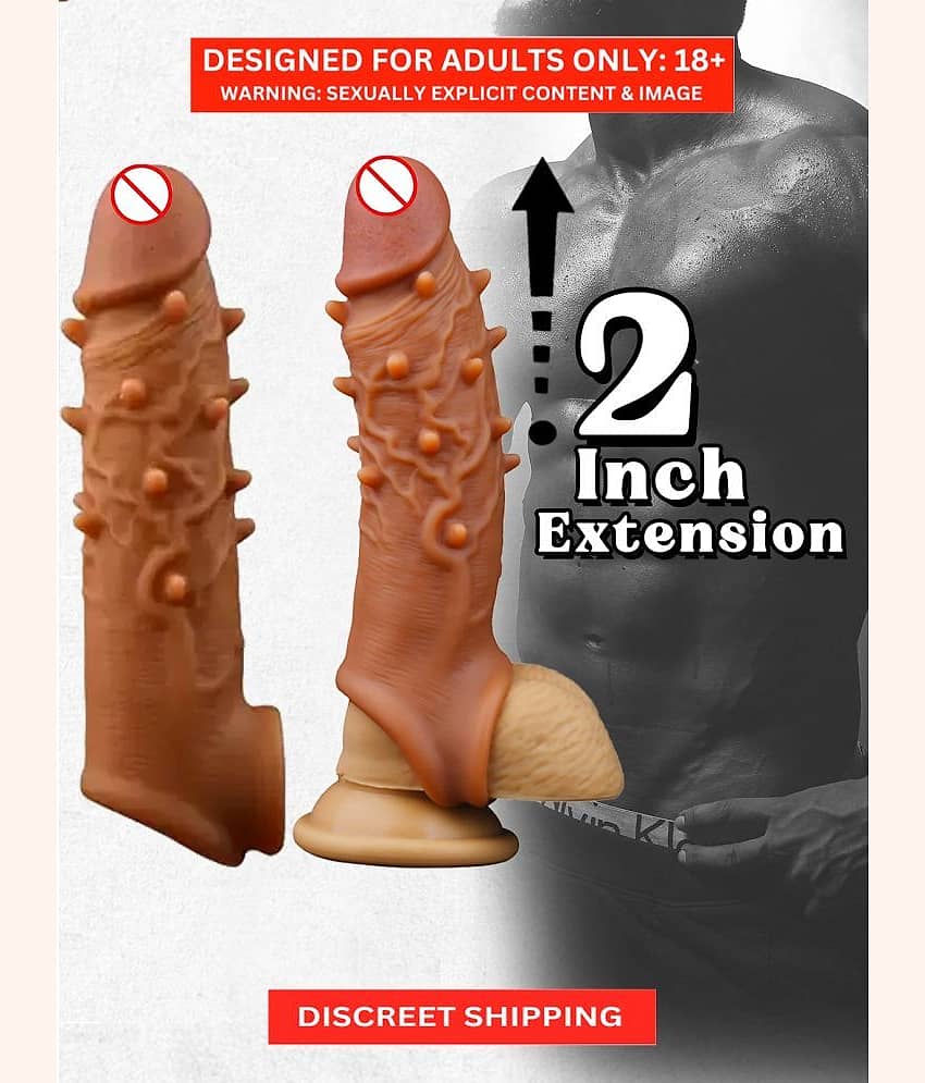 6 INCH PREMIUM QUALITY SILICONE DOUBLE HOLE REUSABLE PANIS SLEEVE FOR MEN BY KAMAHOUSE (LOW PRICE SEX TOY)