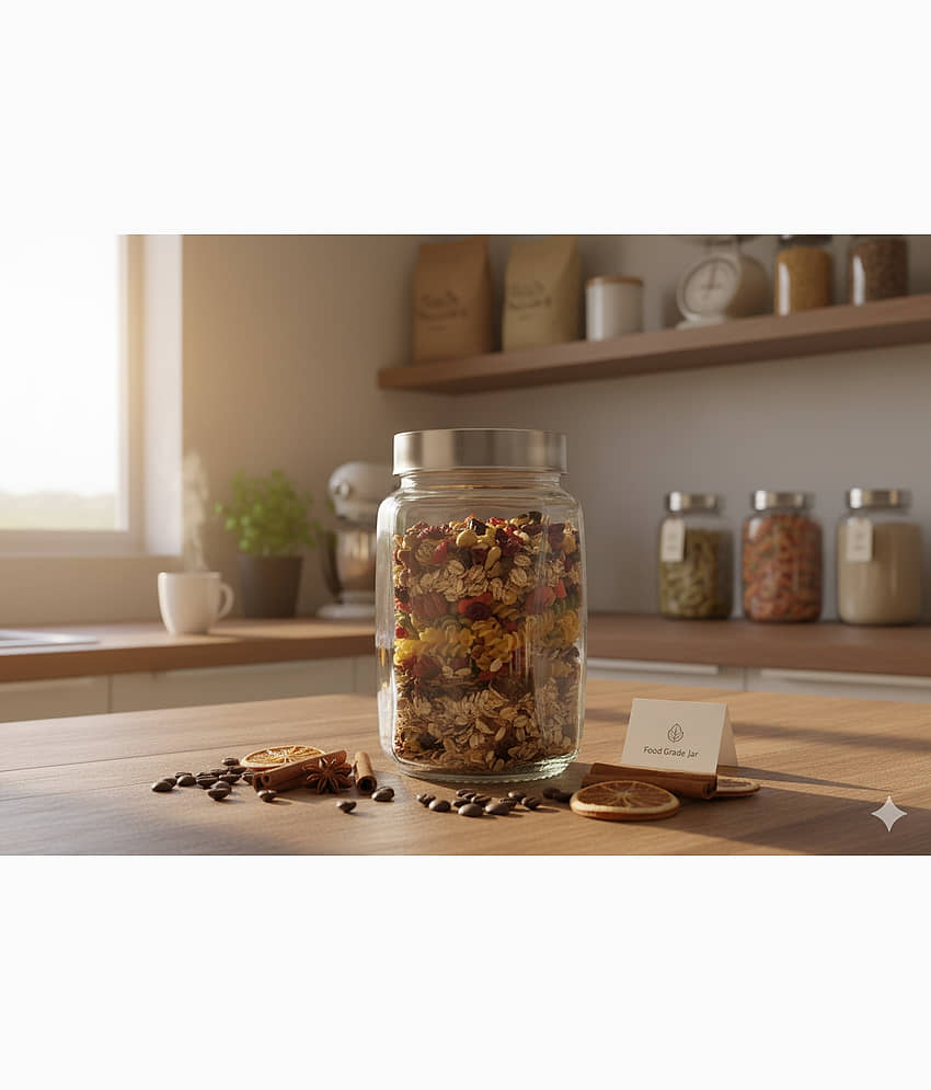 CROCO JAR Glass Transparent Food Container ( Set of 6 ) view 2