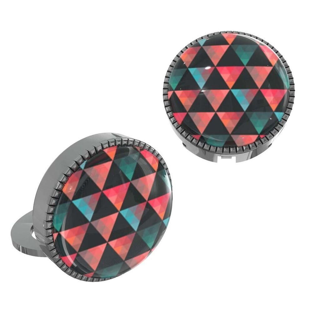 The Smart Buttons - Shirt Button Cover Cufflinks for Men - Geometric Triangles Style view 2