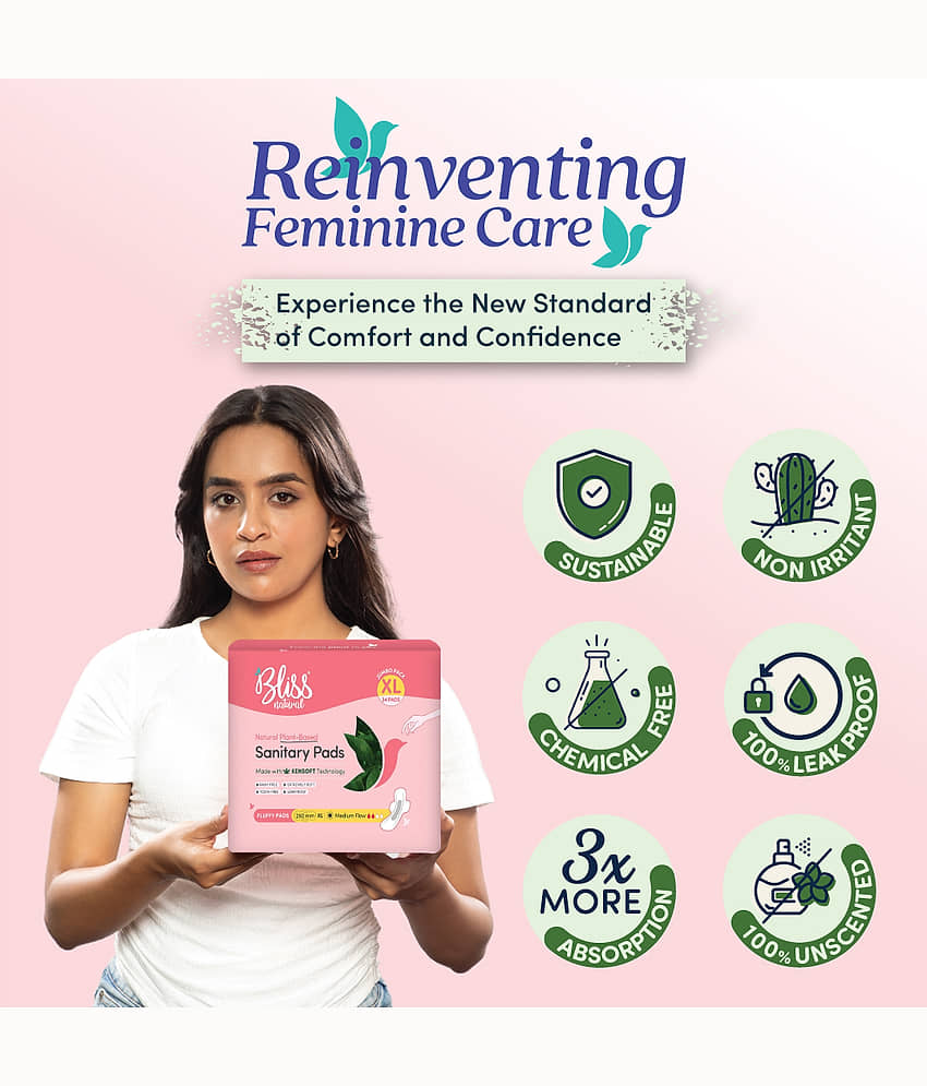 BLISSNATURAL Cottony XL Regular Sanitary Pad view 2