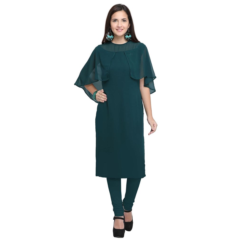 Pinkriti Women Georgette Straight Kurta