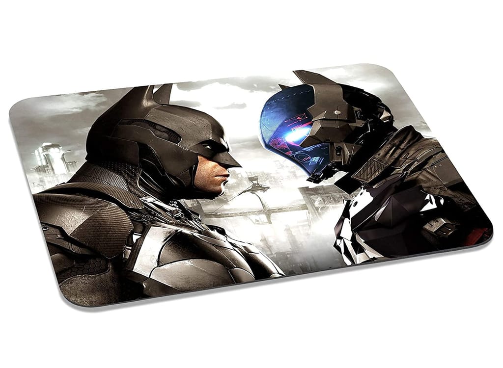 Batman_01_Arkham Mouse Pad with Stitched Edge, Premium Mousepad Washable Cloth. Computer Mouse Pad with Non-Slip Rubber Base, Mouse Pads for Computers Laptop Mouse 9x7.5x0.12 inch (Fox Print) view 2