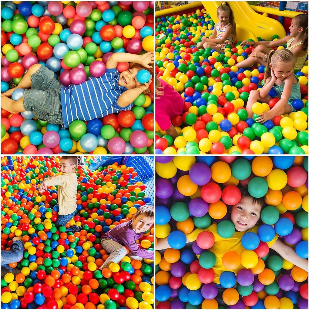 Reznor 7-8 cm Soft and Child-Friendly Multi-Colored Play Pool Balls 11 Vibrant, Engaging, and Easy-to-Hold Plastic Balls Designed for Kids with Gentle Edges view 2