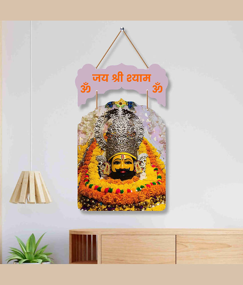 LCUPR Wood Khatushyam ji wall Hanging Wall Sculpture Multi - Pack of 1 view 2