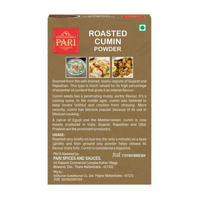 Pari Roasted Jeera Powder | Add a Rich and Nutty Flavor to Your Dishes | Delicious and Aromatic | The Best of Indian Flavors | Hygienically Packed | Preservative Free | 50 gm view 2