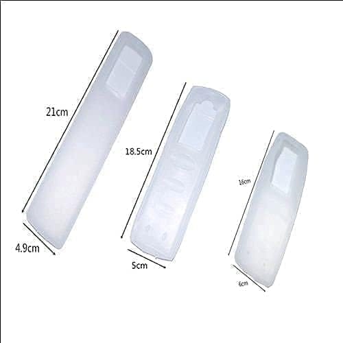 Universal Silicone Remote Control Protective Covers (Set of 3) - Clear, Dustproof, & Shockproof Sleeves view 2