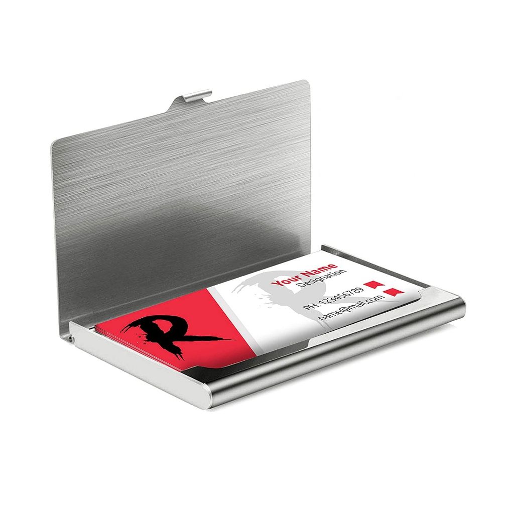 Wassxler Steel Card Holder use Credit/Debit Cards 4 to 5 Card Capacity for Men & Women view 2