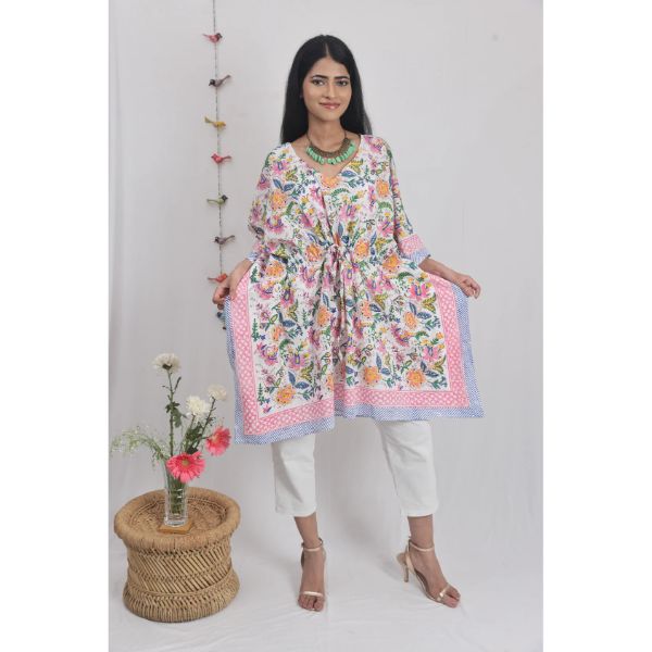 Pink City Placidity Short Kaftan Pink (35 Inch) view 2