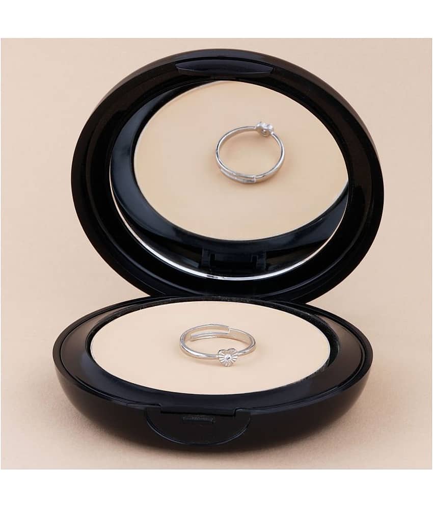 Silver Shine Silver Plated Solitaire 'Endless Love' Heart Proposal Adjustable Couple ring for Men and Women,Couple ring for Girls and Boys-2 pieces view 2