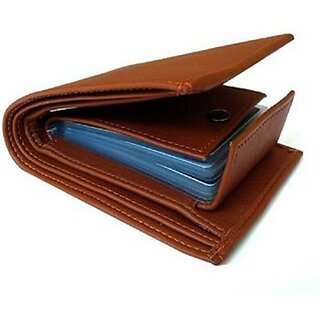 EAGLEBUZZ Men Tan Genuine Leather Wallet - Mini (9 Card Slots) view 2