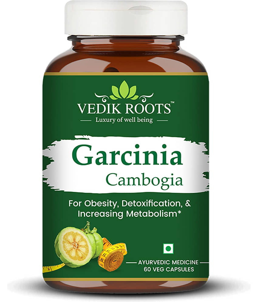 Vedikroots Garcinia Cambogia Capsule Natural Weight Loss & Fat Burner for Belly Fat 60 No.s (Pack of 1)