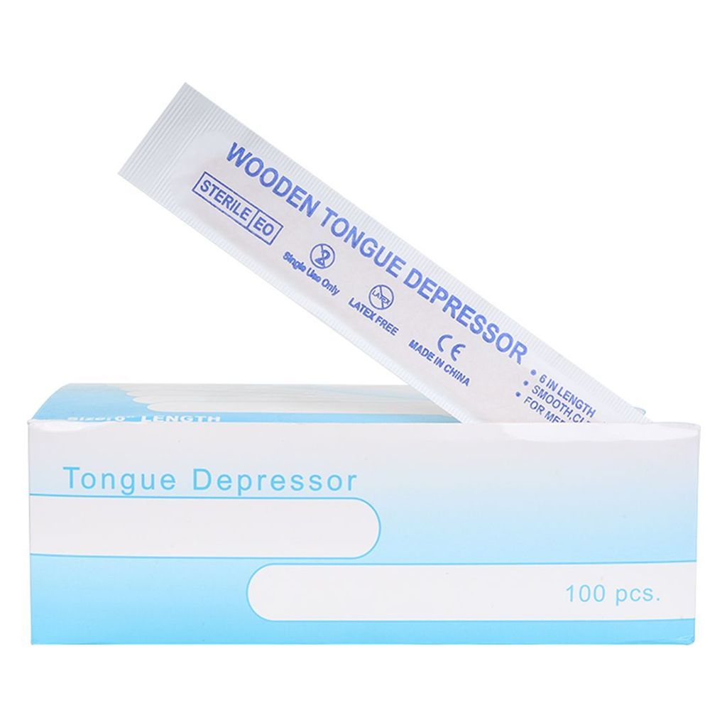 FAIRBIZPS Standard Size Wooden Polished Smooth Edges Tongue Depressor Sterile (Pack of 100) view 2