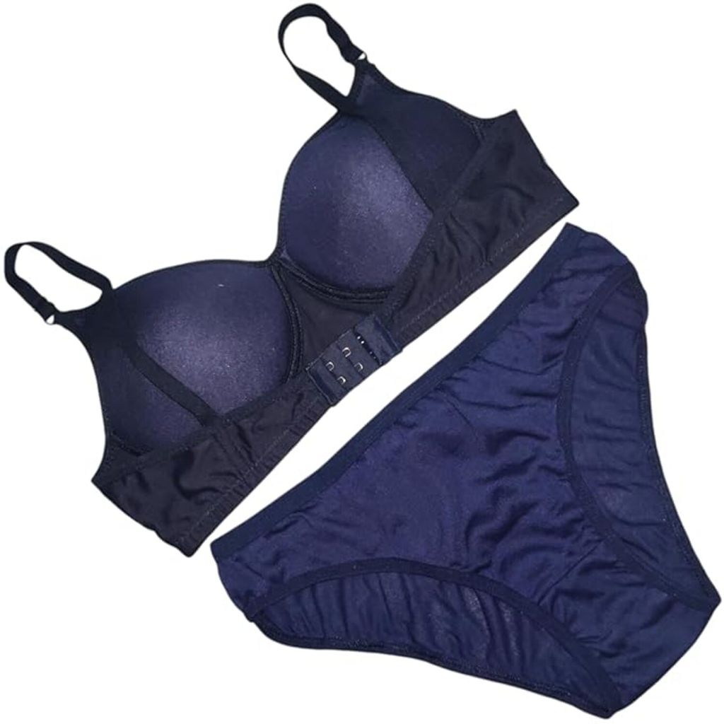 SVAHA Women’s Solid Light Padded Hosiery Bra & Panty Set Pack of 3 | Soft Stretch Lingerie Combo | Everyday Comfortable Innerwear | Sizes 28–40 | view 2