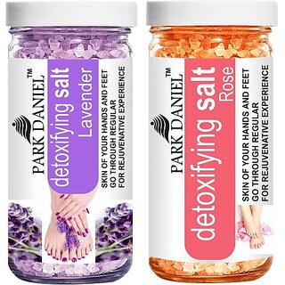 PARK DANIEL Lavender&amp; Rose Bath Salt For Manicure Pedicure Refresh Skin Pack of 2 200 gms (400 g) view 2