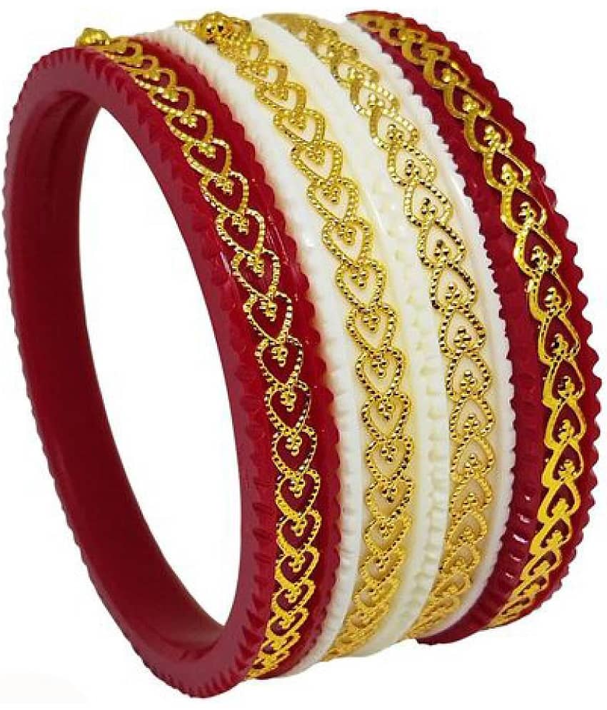 Bovzen - Multicolor Bangle ( Pack of 4 ) view 2