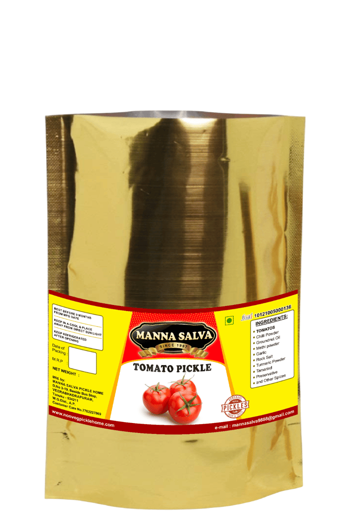 Manna Salva Pickles- Tomato Pickle - Veg Pickle view 2