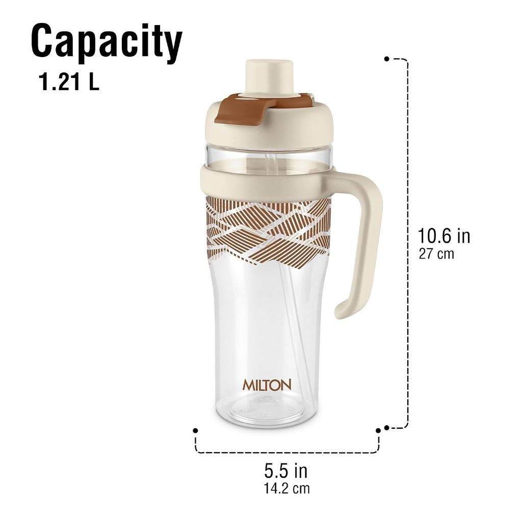 MILTON Champion 1250 2- in-1 Sip or Gulp Lid Plastic Tumbler 1.21L | Leak-Proof, BPA-Free view 2