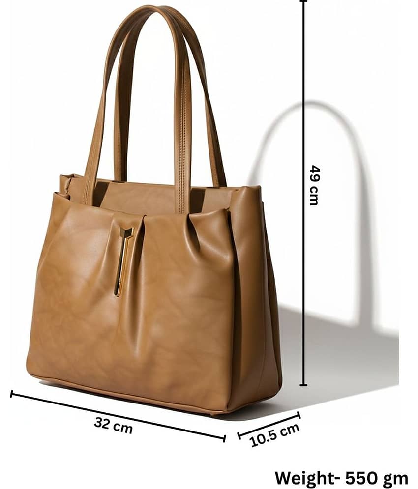 LAAZ Handheld Bag PU Set of 1 ( Tan ) view 2