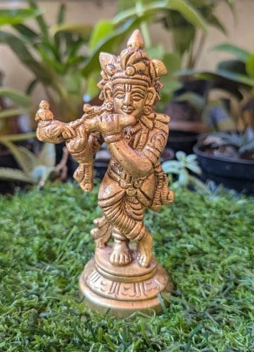 Krishna Brass Statue – The Melody of Divinity