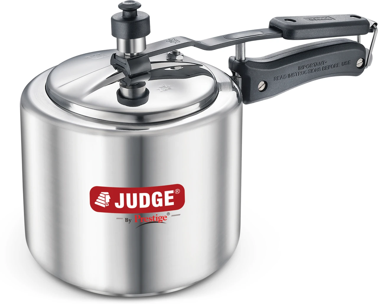 Judge By Prestige ACE Induction Base|Long Lasting Pressure Regulator|Easy Grip handle 2 L Induction Bottom Pressure Cooker (Stainless Steel)