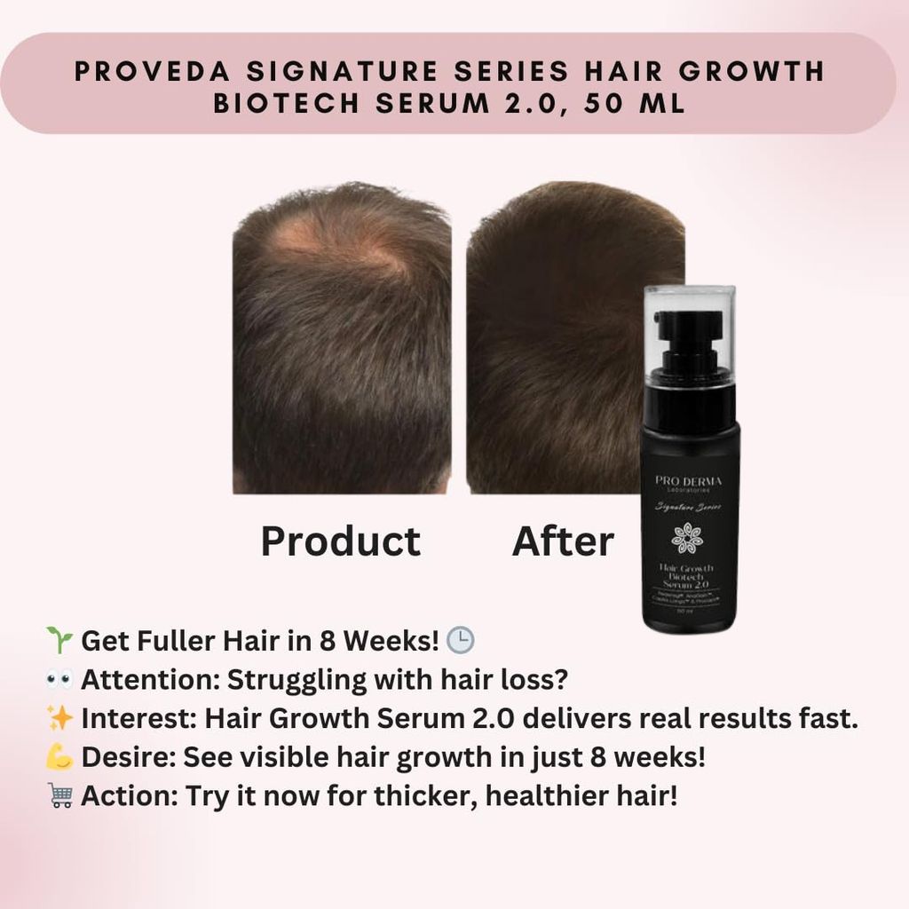 Pro Derma Advanced Hair Growth Serum Pack of 1| Anti Hair Loss & Scalp Revitalizing Formula for Stronger, Thicker & Healthier Hair view 2