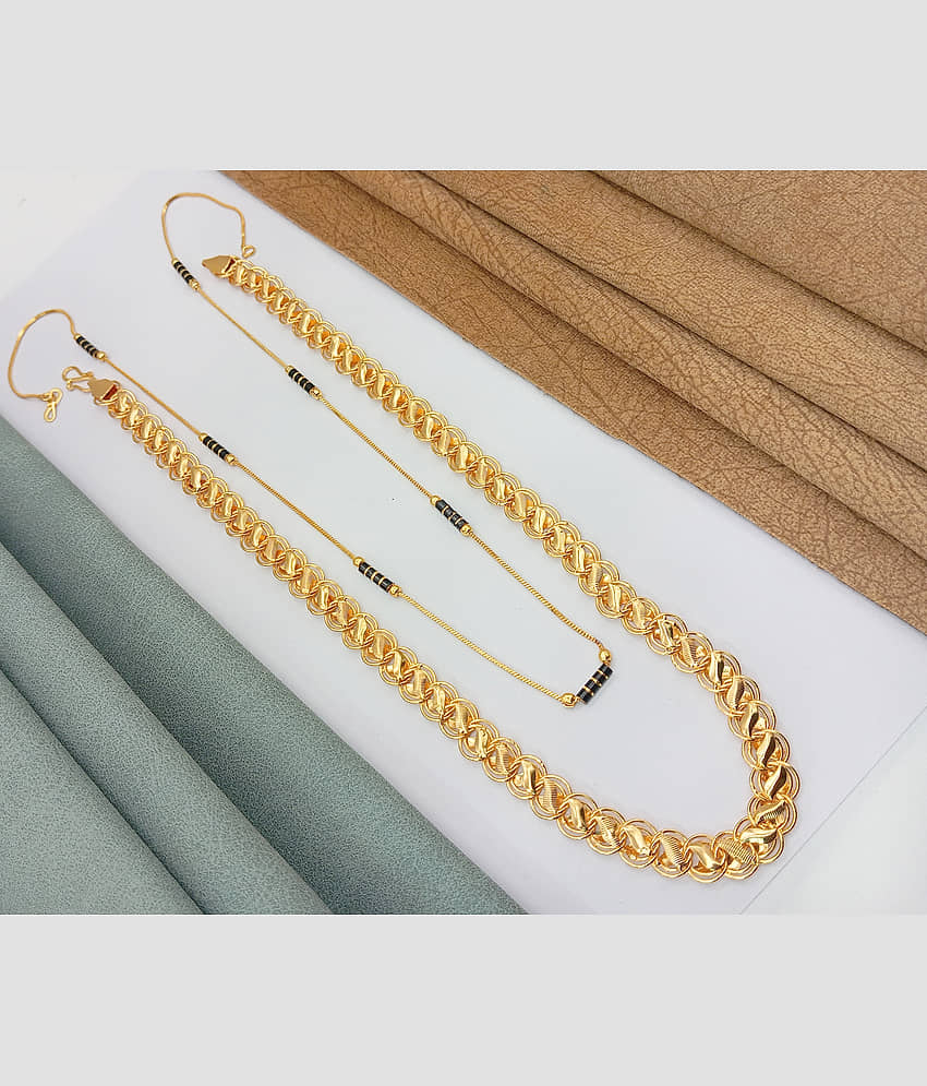 SHANKHRAJ MA LL Gold Plated Chains Combo ( Set of 2 )
