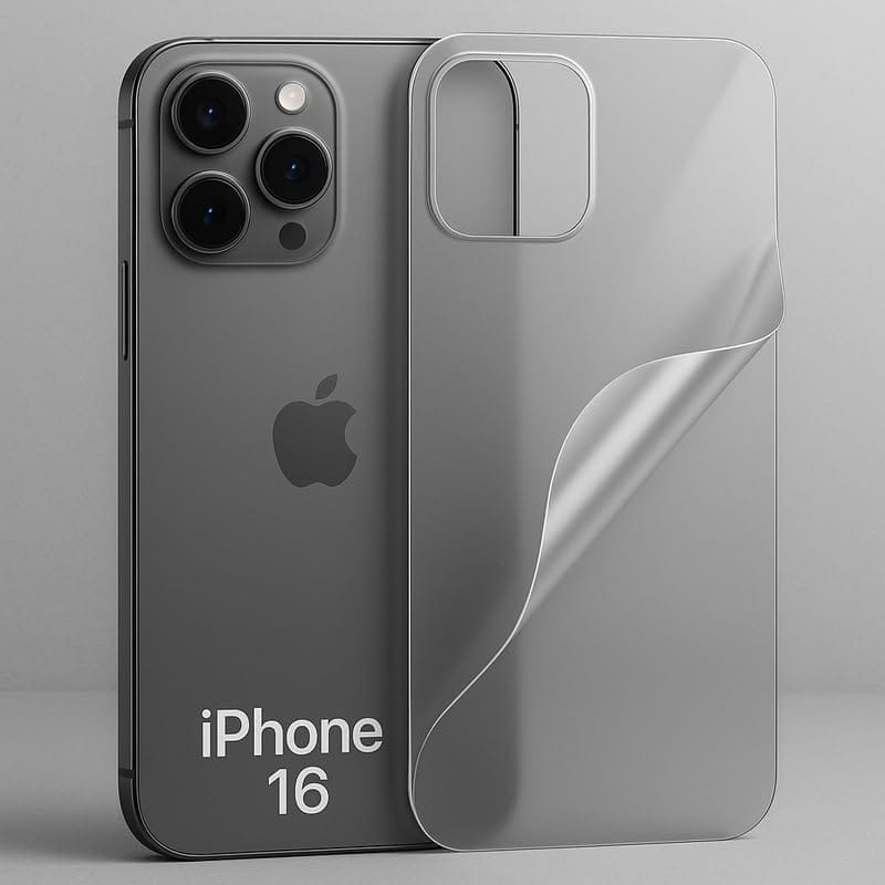 SKINOVITA Compatible For Apple iPhone Unbreakable Transparent Hydrogel Membrane, Back Screen Guard Protector (Scratchproof/Self Healing)(Matte) view 2