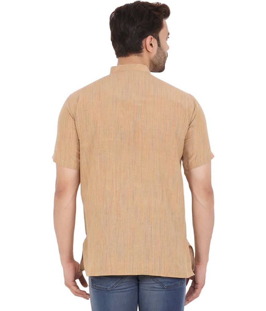 Latest Chikan - Red Cotton Men's Shirt Style Kurta ( Pack of 1 ) view 2