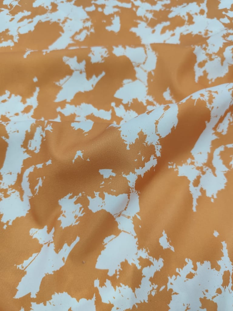 Floral printed cotton fabric view 2