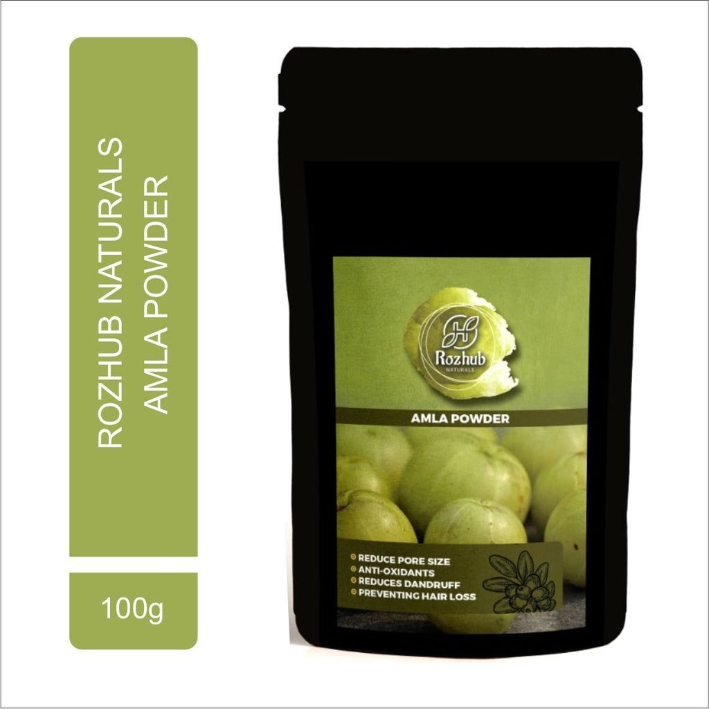Rozhub Naturals Herbal Amla Powder (Indian Gooseberry) - 100g view 2