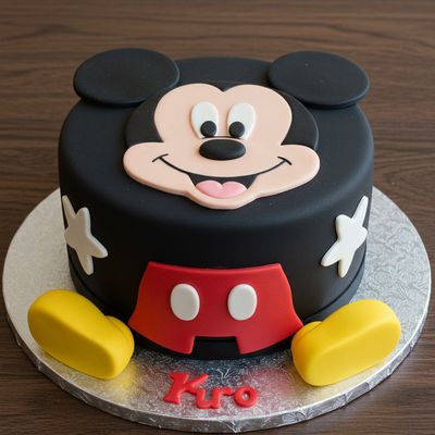 Mickey Mouse Fondant Cake(1Kg)