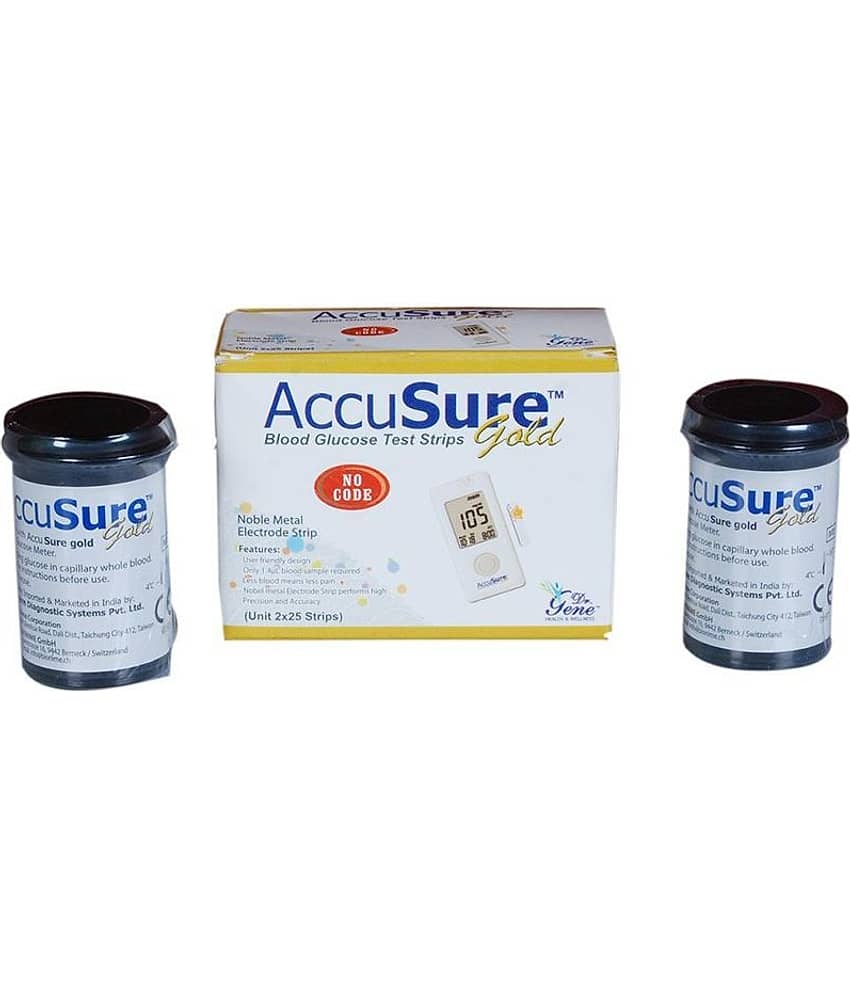 ACCUSURE Gold 50 Test Strips Only(Pack of 1X50)