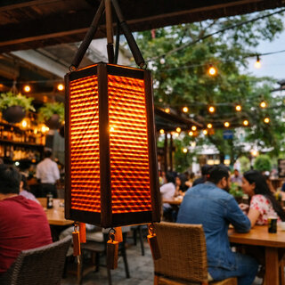 WEEBIZ Jullian14 Wall Lights, Ceiling Lights, Hanging Lights (Pendant Lights), Wall Lights Lamp Shade (Bamboo) view 2