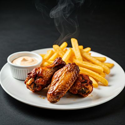 3 Crispy Chicken Wings + French Fries