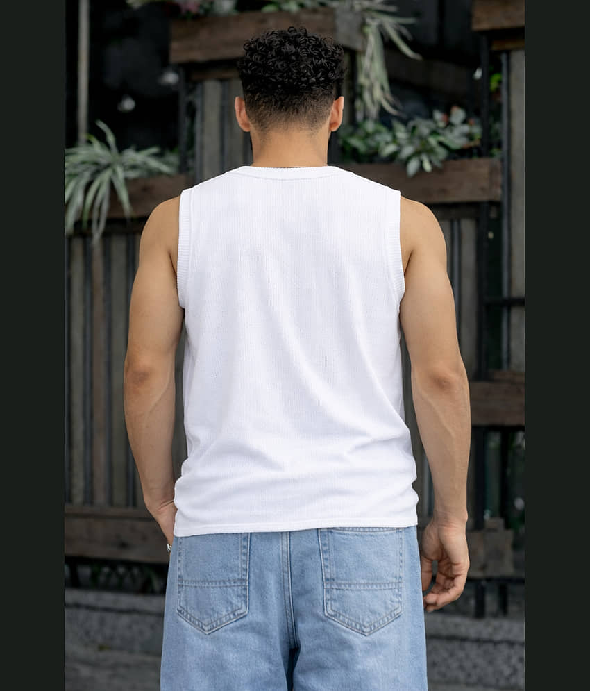 FTX Men Polyester Regular Fit Solid T-Shirt ( White ) view 2