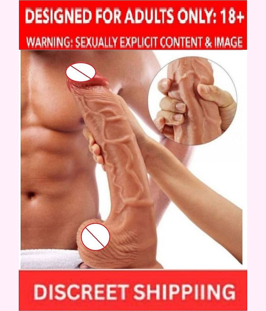 8 Inch Suction Base Non Vibrating Skin Dildo For Women By Sex Tantra