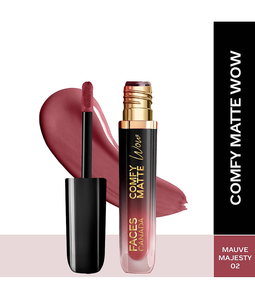 FACES CANADA Comfy Matte Wow Liquid Lipstick , Cocoa Crush 07, 3.8ml , One Swipe Application