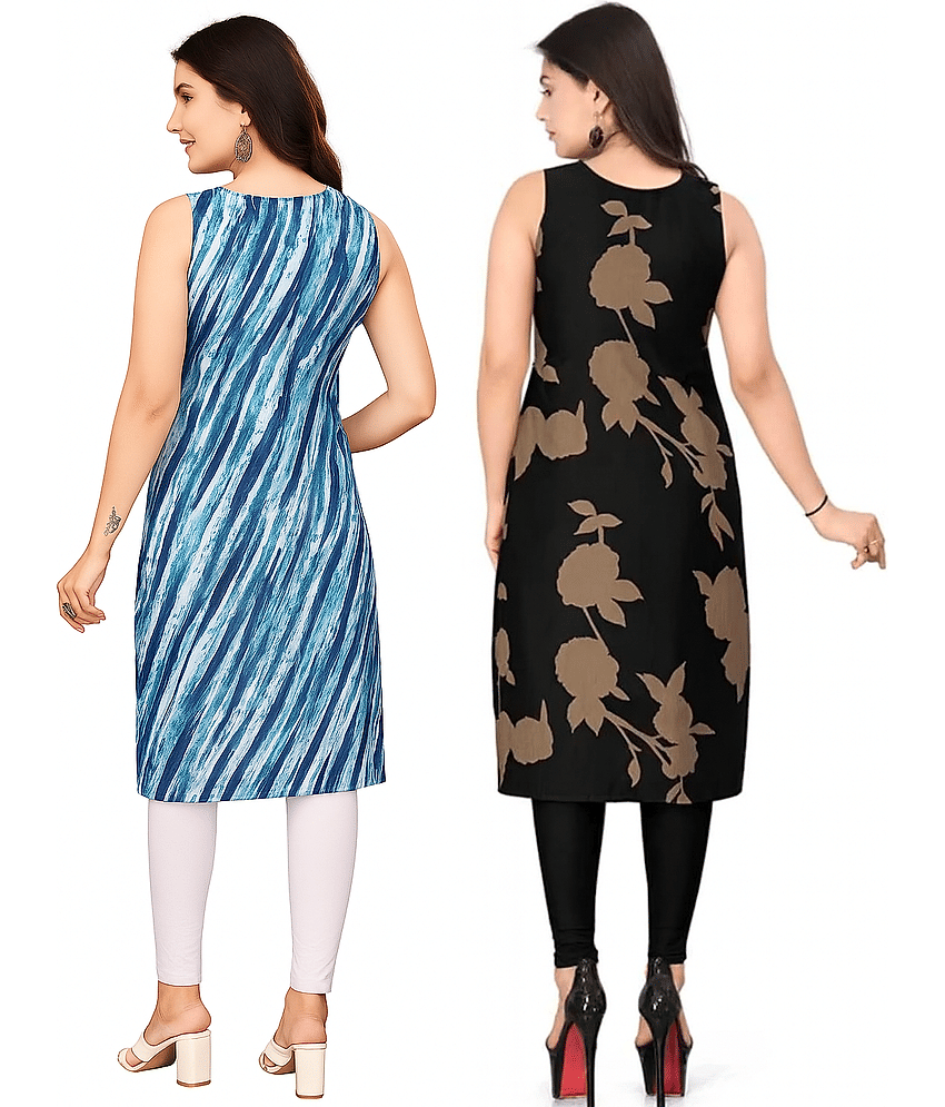 TATHASTU FASHION Women Crepe Printed Straight Kurti ( Multicoloured ) view 2