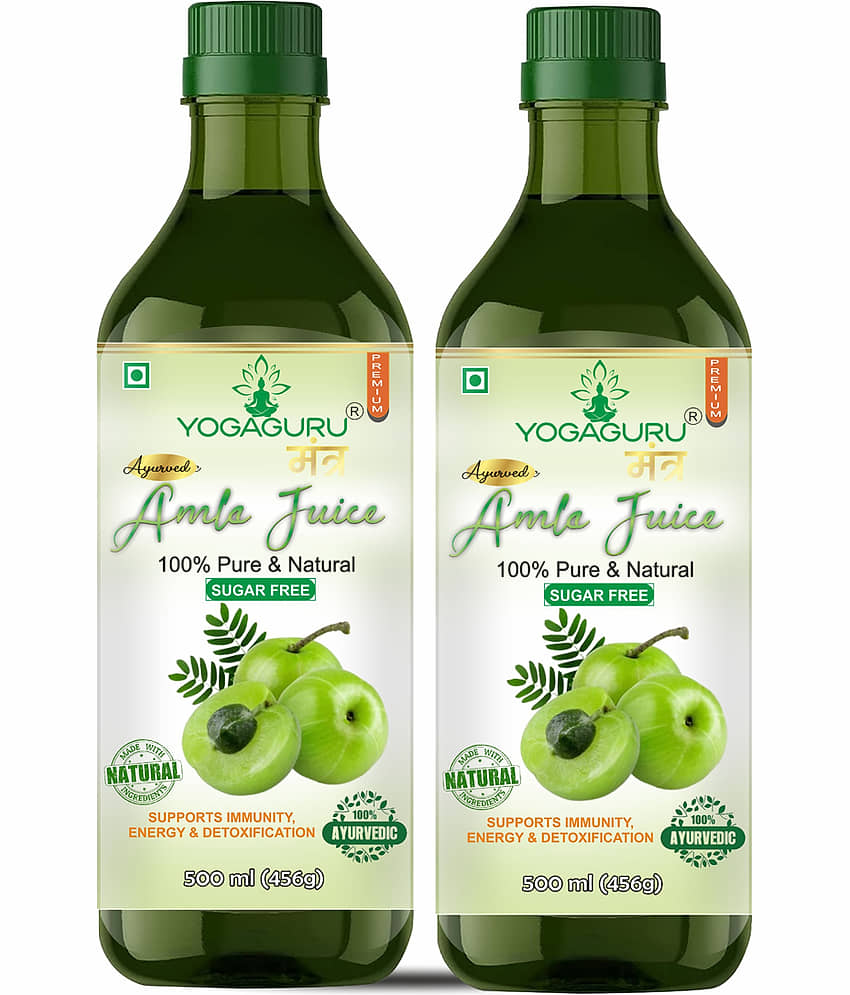 yogaguru mantr ayurvedic amla juice 500ml pack of 2