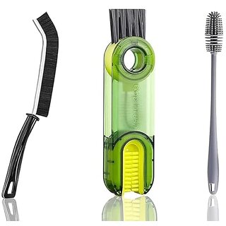 (3 Brush Set) Bottle Cleaner Brush Combo for Water Bottles, Flasks Long Handle Bottle Washer with Gap Cleaning Tool Set Deep Cleaning for Baby Bottles, Thermos Sports Bottle