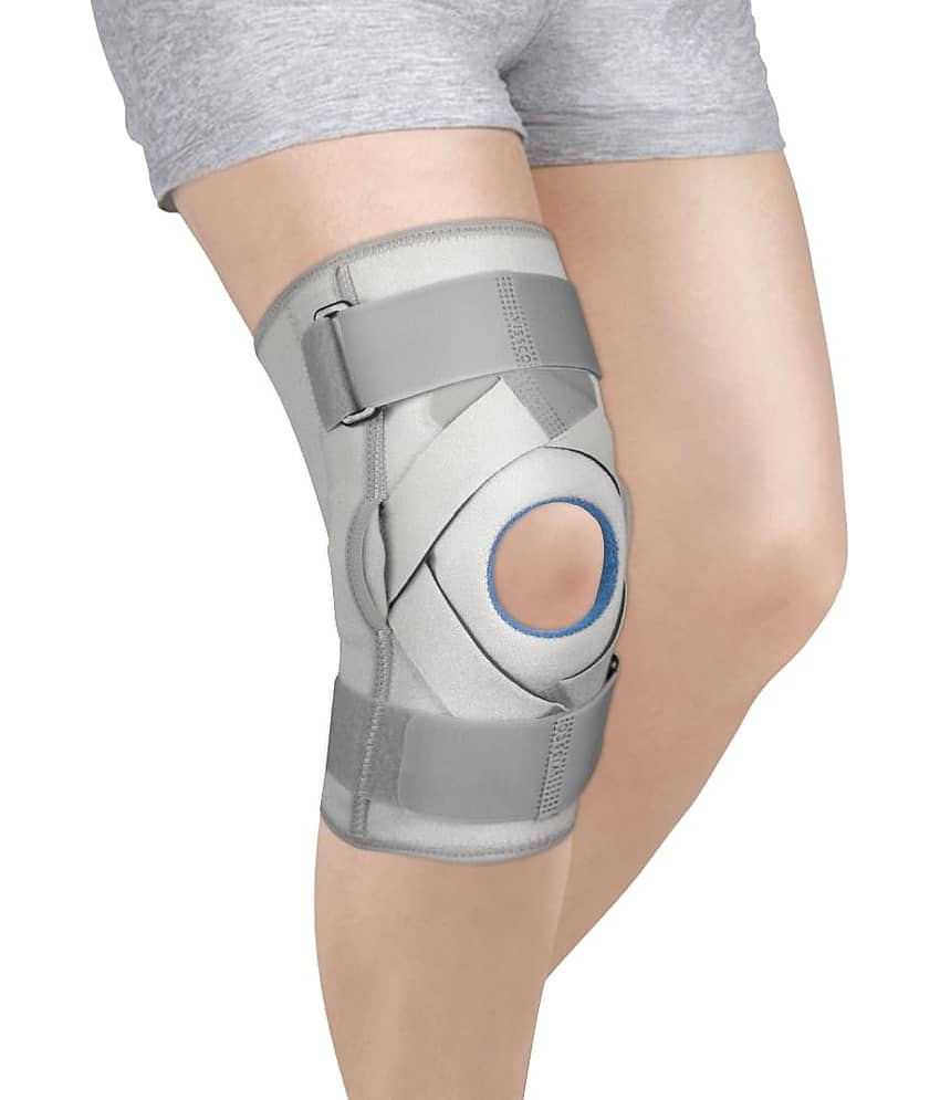 Vissco Unisex Hinge-Free Knee Braces Single Grey ( M - Size )